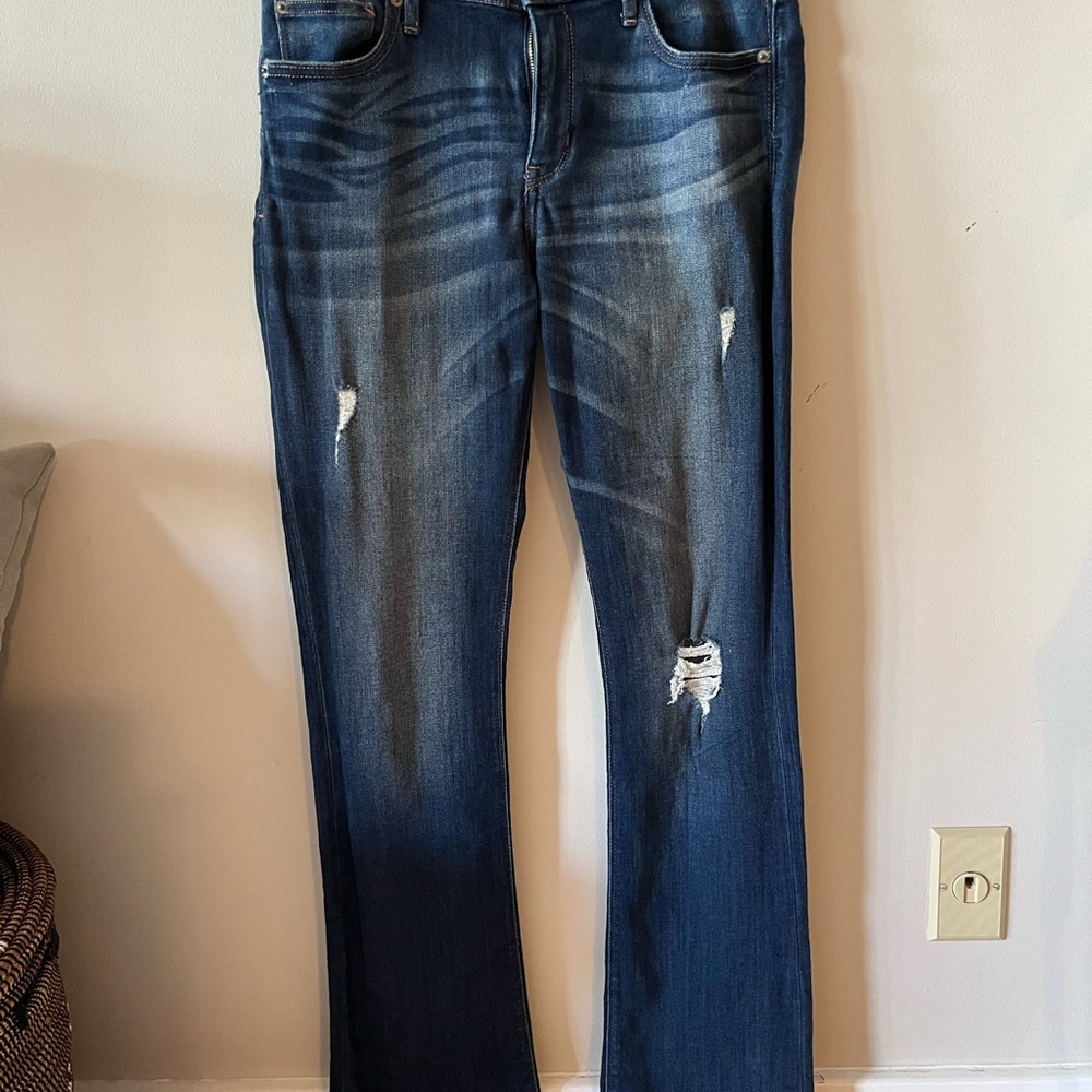 Express Mid Rise barely boot jeans